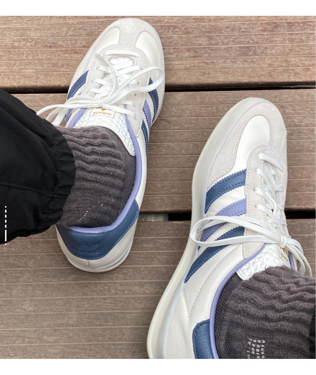 ADIDAS Белые кожаные кеды, фото 3