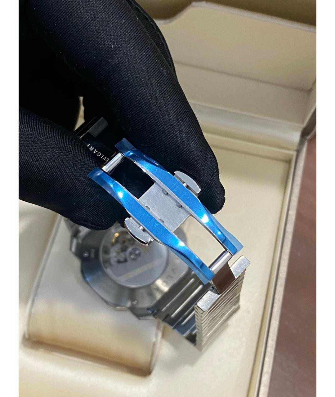 BVLGARI Черные металлические часы, фото 6