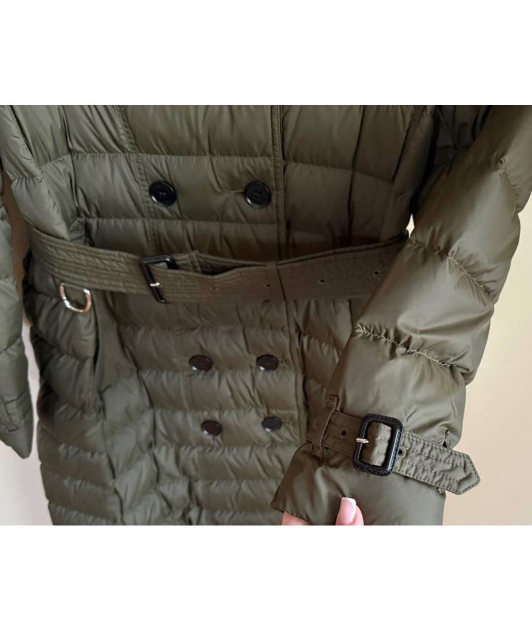 BURBERRY Хаки полиамидовый пуховик, фото 5