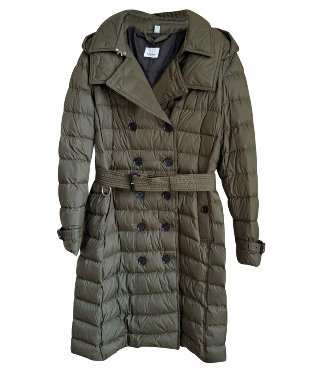 BURBERRY Хаки полиамидовый пуховик, фото 1