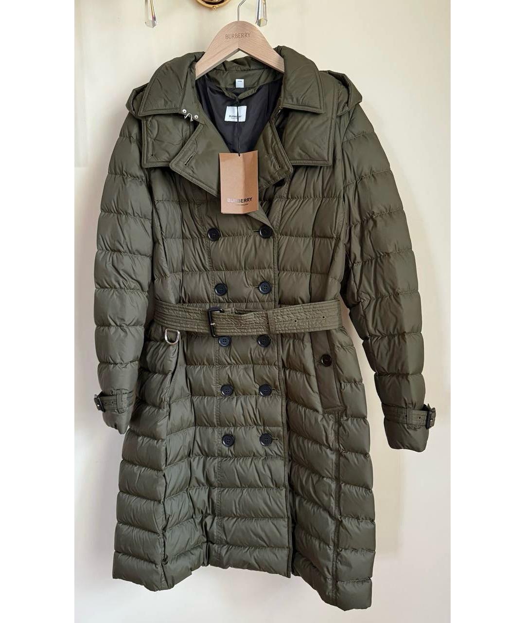 BURBERRY Хаки полиамидовый пуховик, фото 7