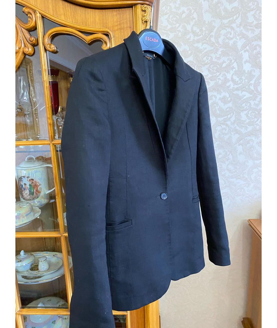 GUCCI Черный льняной жакет/пиджак, фото 4