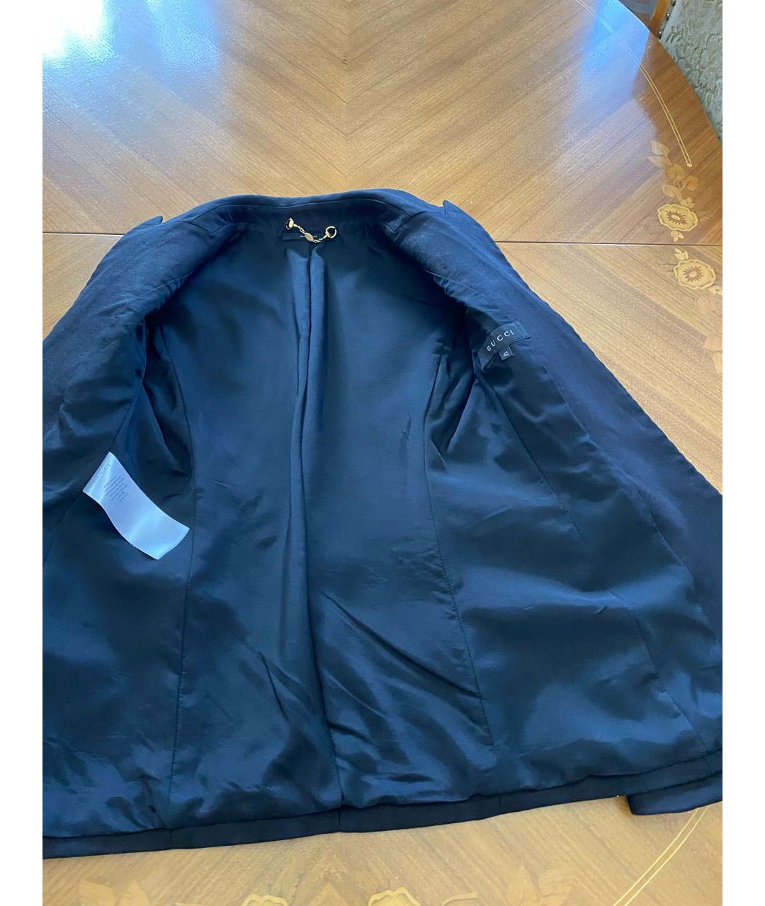 GUCCI Черный льняной жакет/пиджак, фото 8