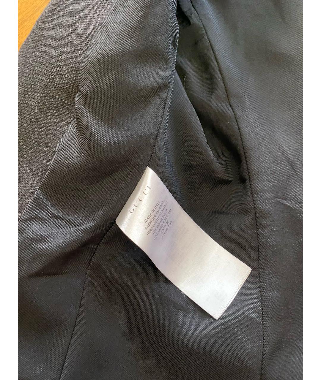 GUCCI Черный льняной жакет/пиджак, фото 7