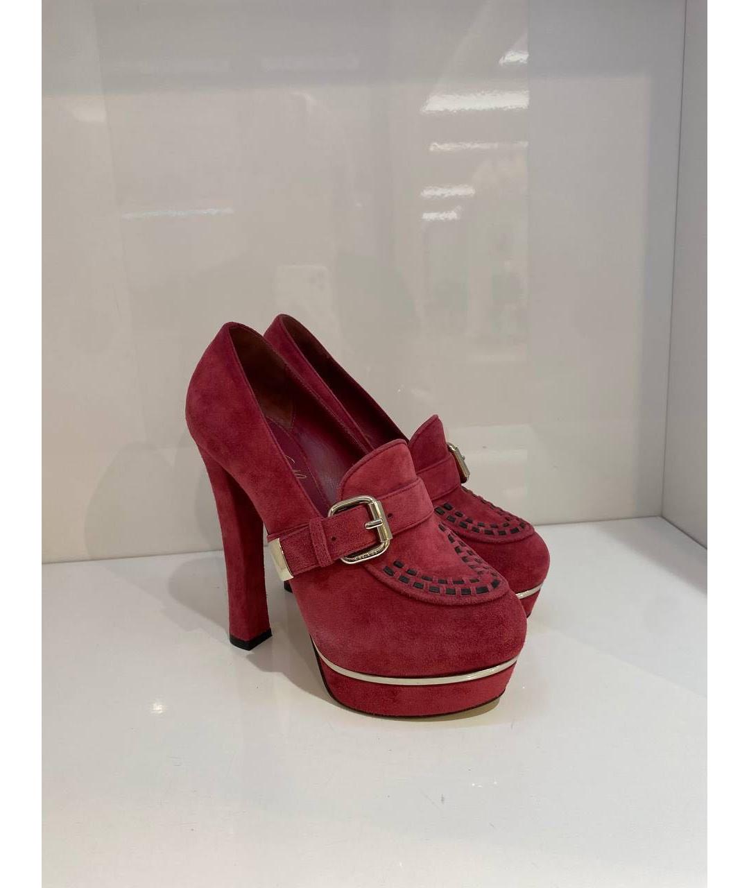 LE SILLA Красные замшевые туфли, фото 4