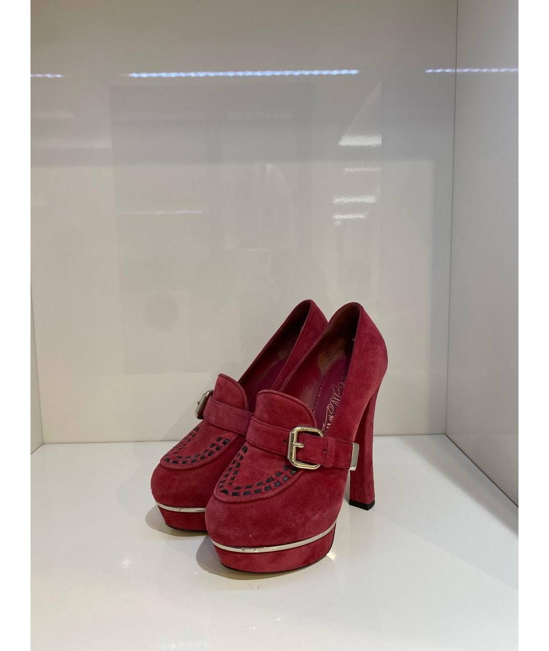 LE SILLA Красные замшевые туфли, фото 2