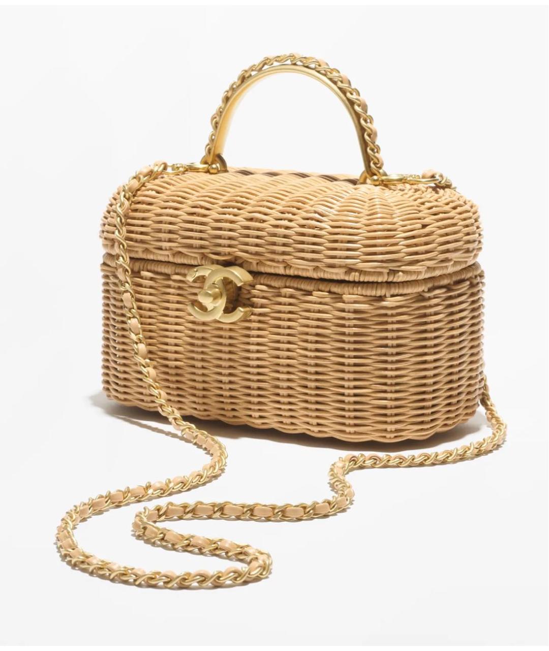 CHANEL Бежевая сумка с короткими ручками, фото 2