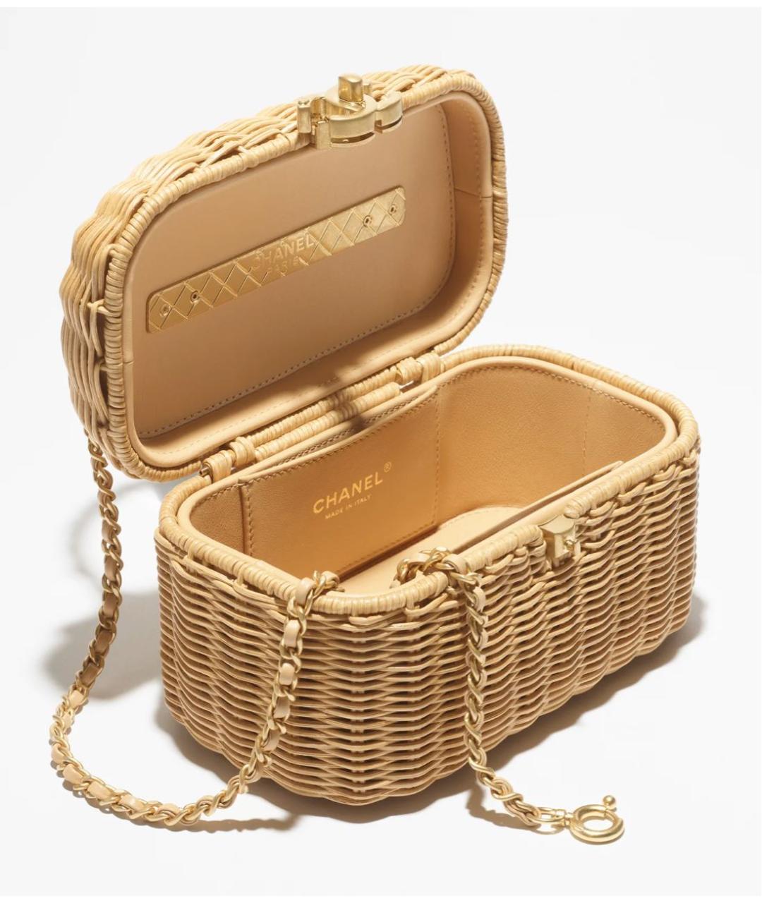 CHANEL Бежевая сумка с короткими ручками, фото 3
