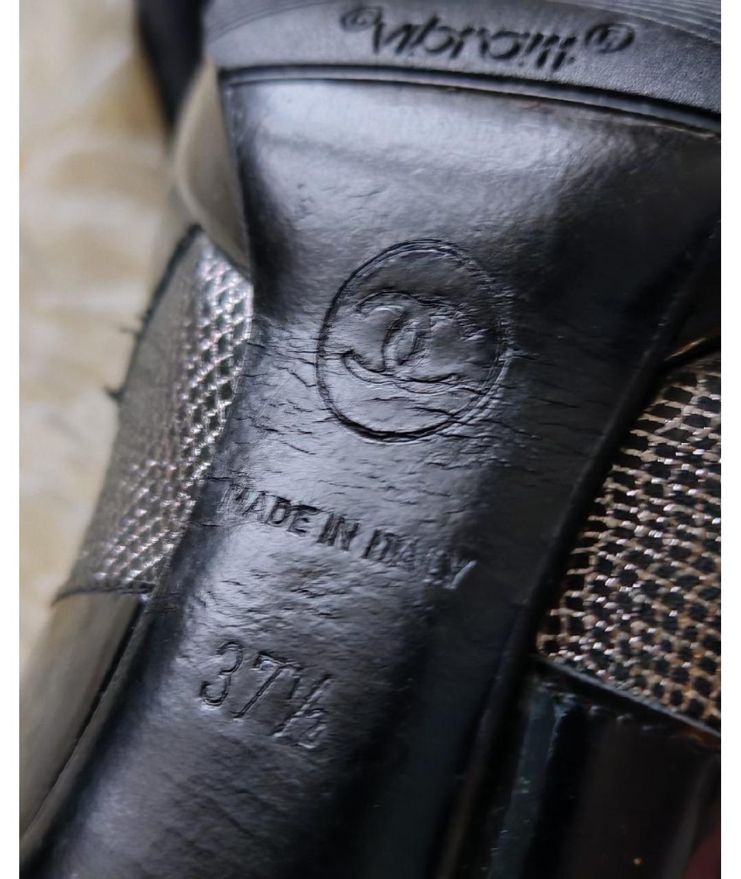 CHANEL Черные туфли из лакированной кожи, фото 7