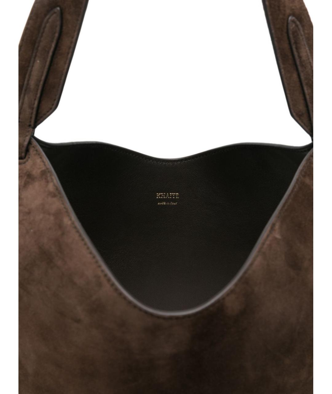 KHAITE Коричневая сумка с короткими ручками, фото 3