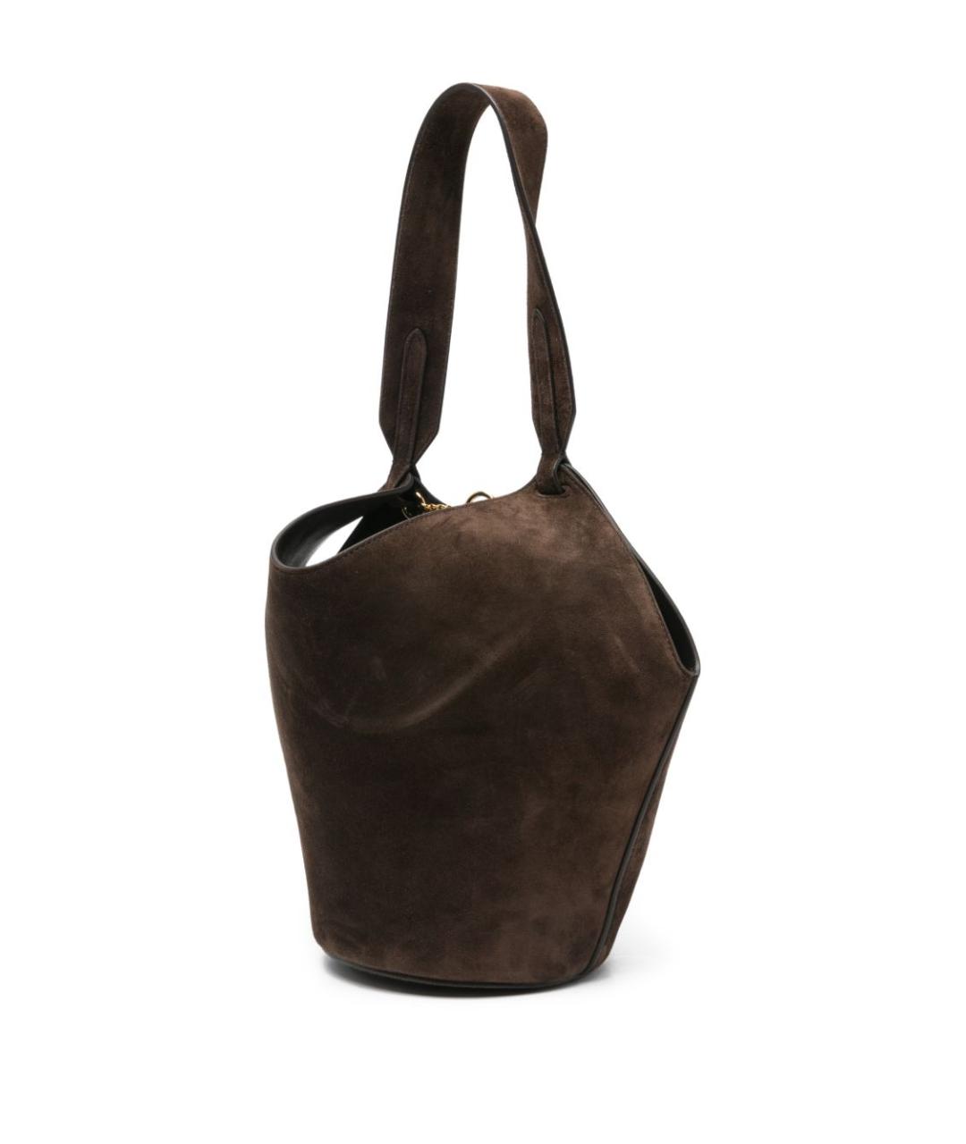 KHAITE Коричневая сумка с короткими ручками, фото 4