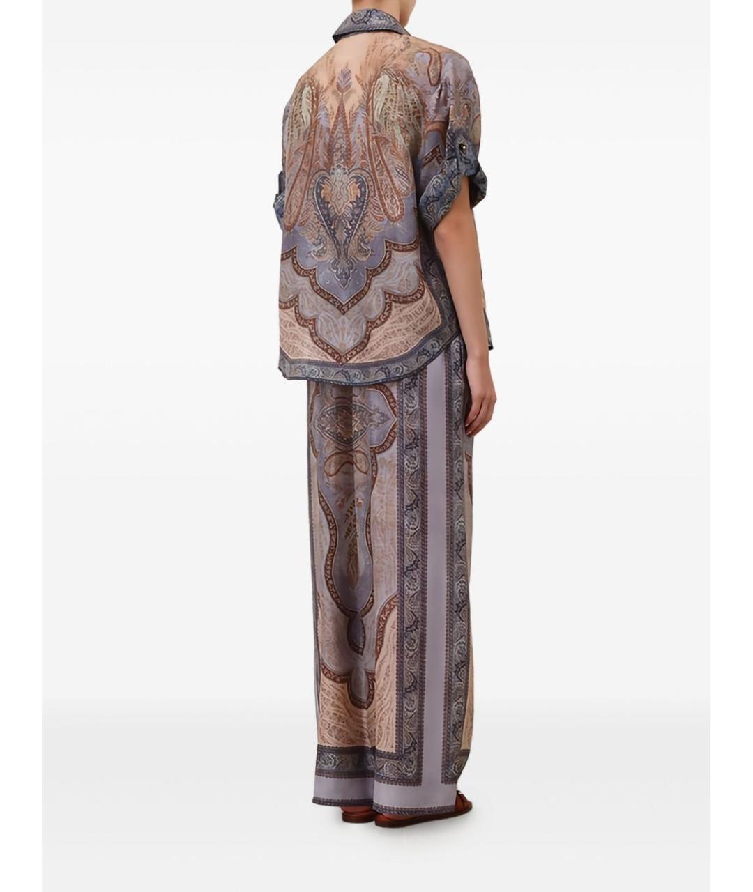 ZIMMERMANN Мульти шелковые прямые брюки, фото 3