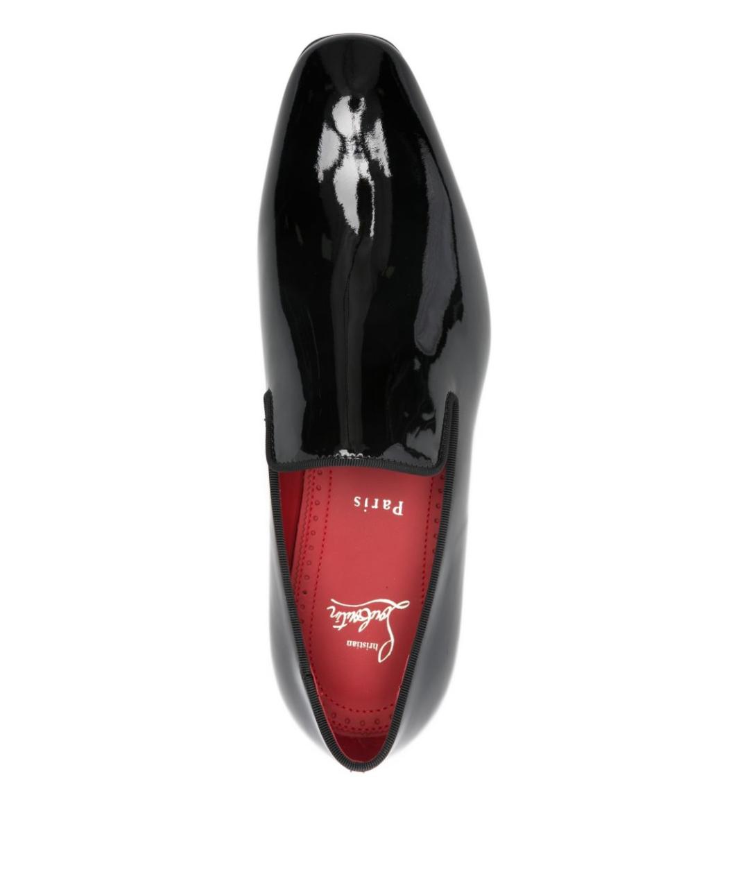 CHRISTIAN LOUBOUTIN Черные кожаные лоферы, фото 3