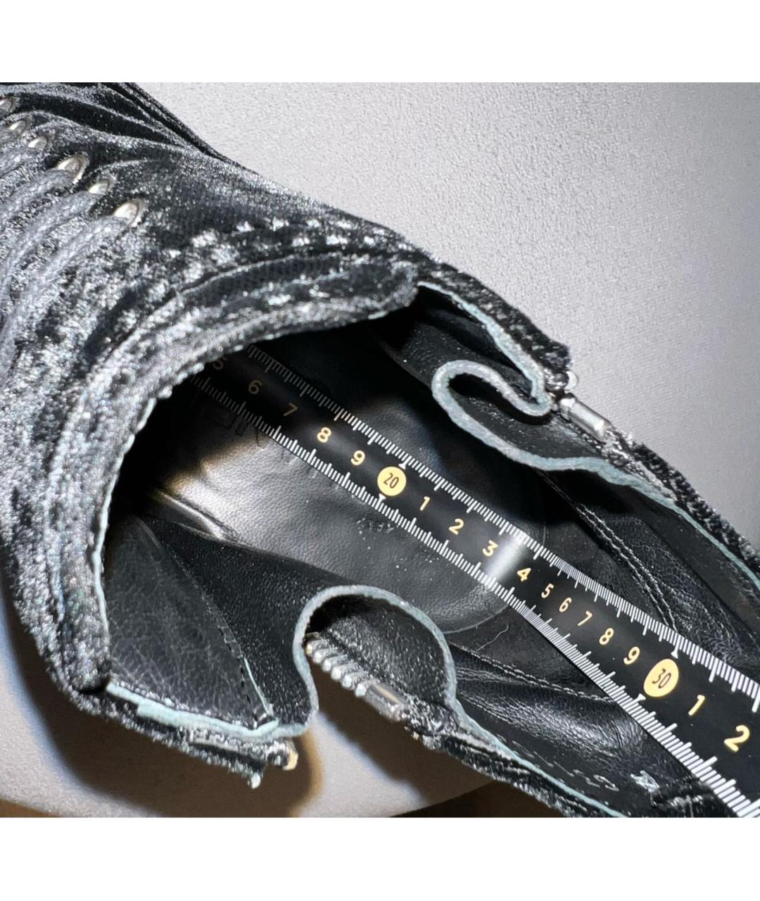 CHANEL Черные бархатные ботинки, фото 8