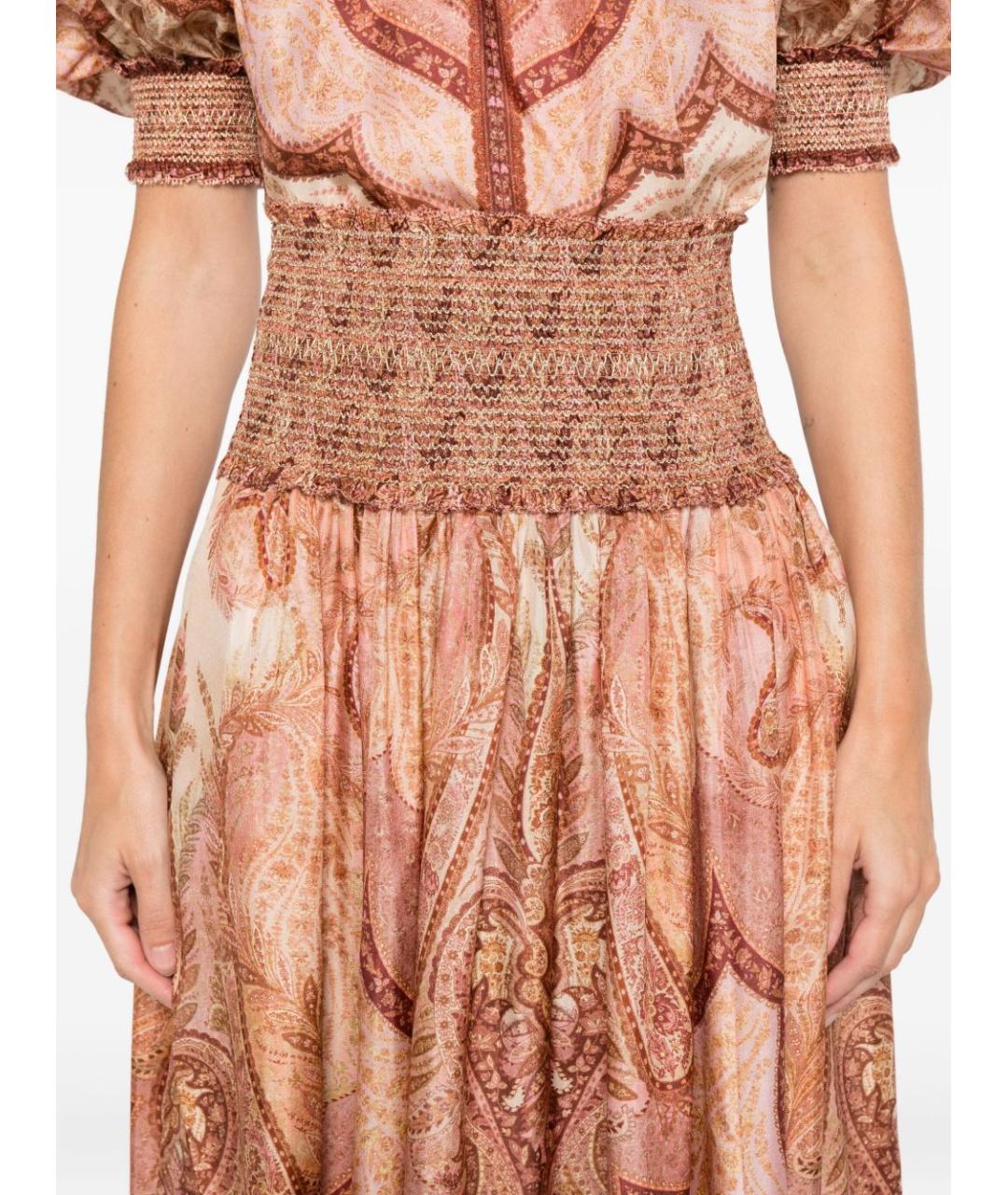 ZIMMERMANN Красная шелковая юбка макси, фото 2