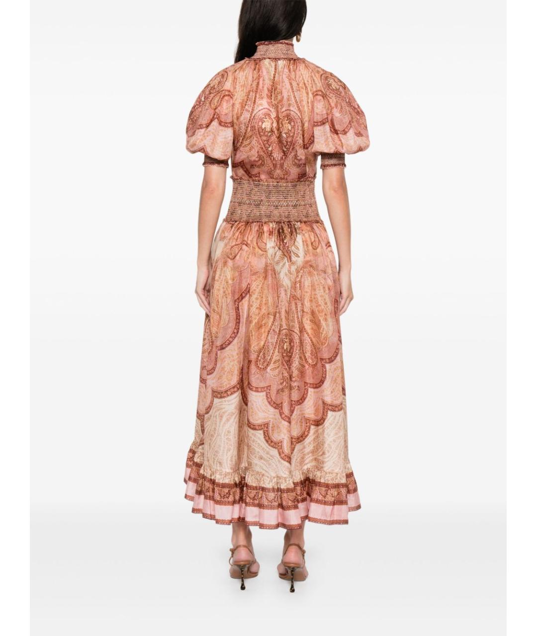 ZIMMERMANN Красная шелковая юбка макси, фото 3