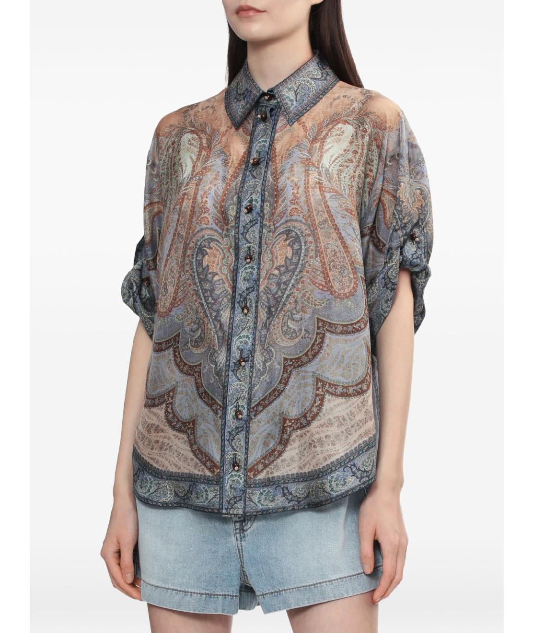 ZIMMERMANN Мульти шелковая рубашка, фото 4