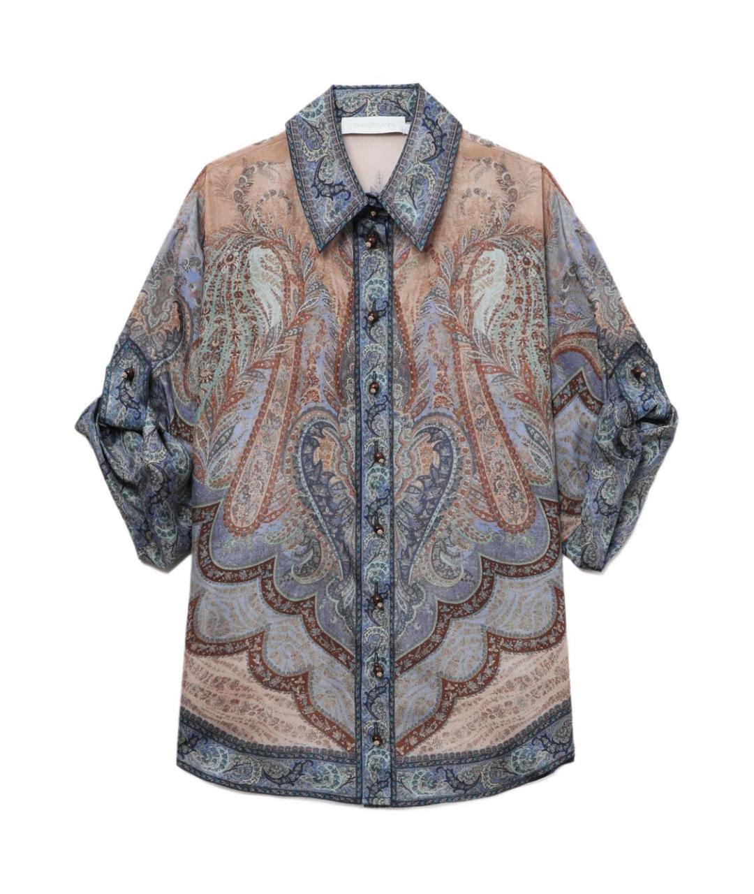 ZIMMERMANN Мульти шелковая рубашка, фото 1