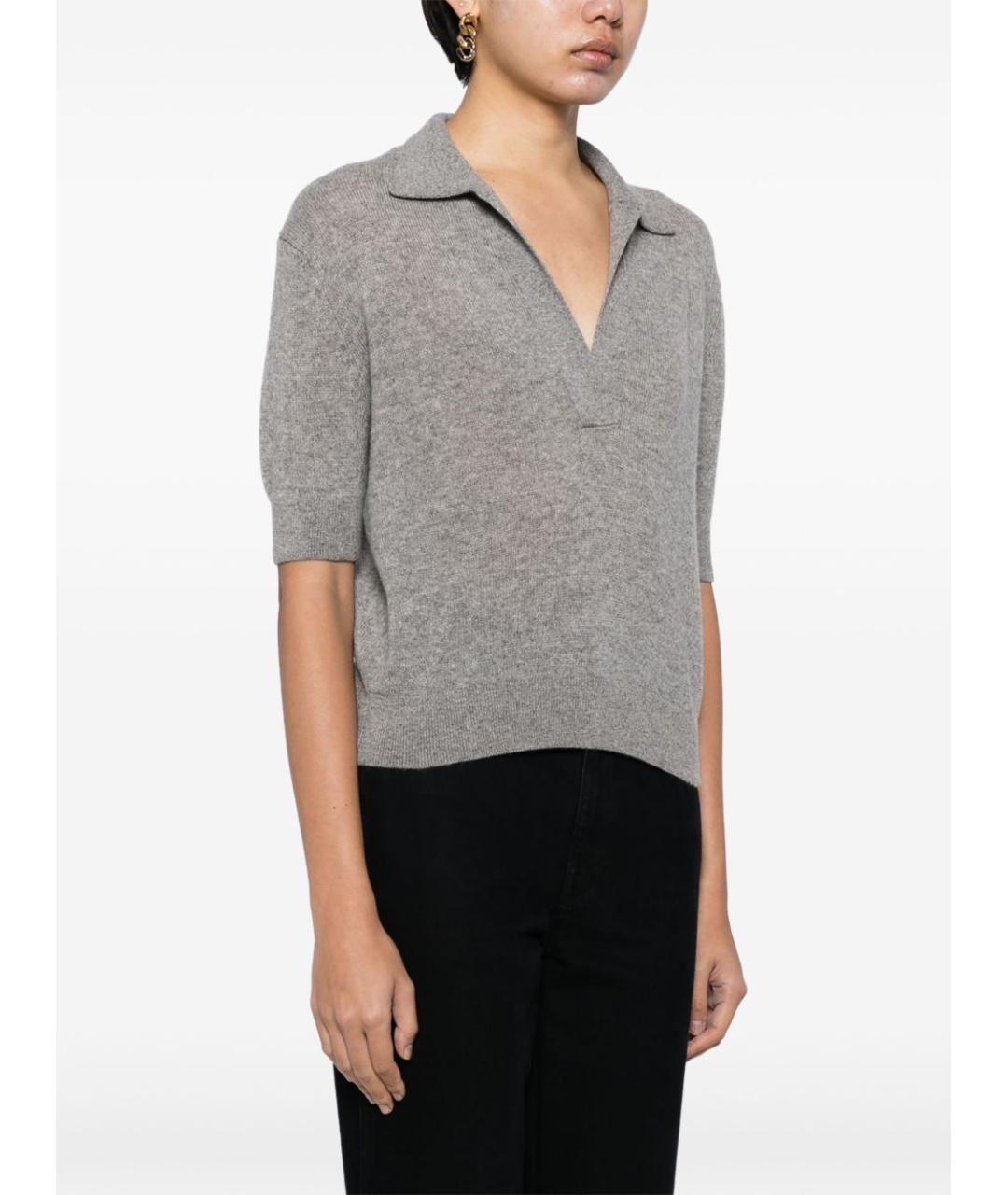 KHAITE Серый кашемировый джемпер / свитер, фото 3