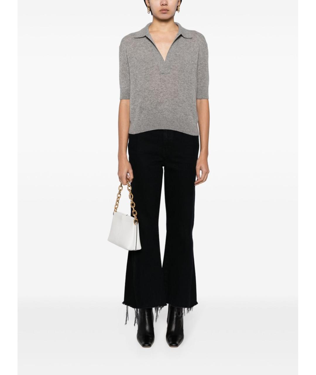 KHAITE Серый кашемировый джемпер / свитер, фото 4