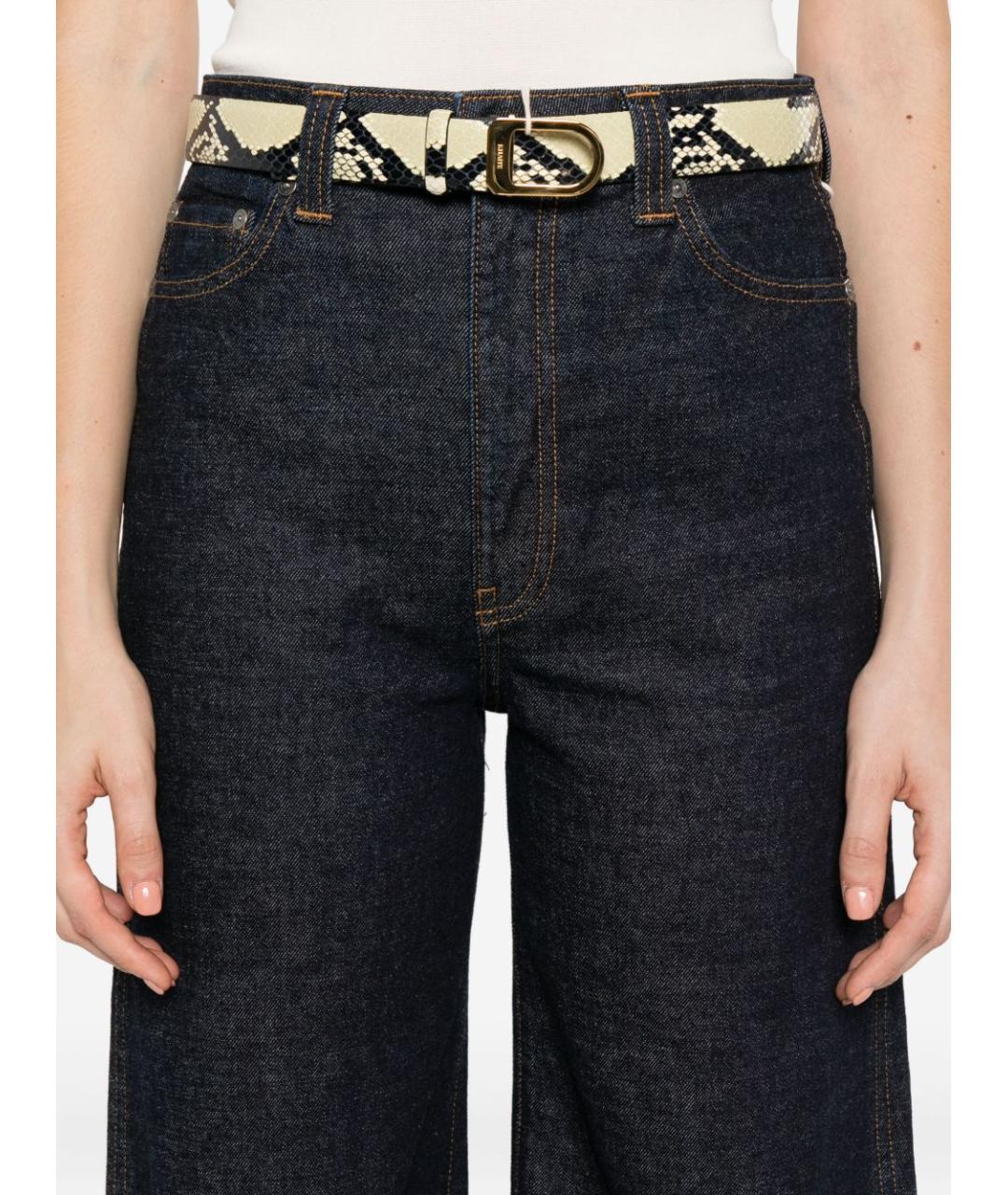 KHAITE Синие хлопковые джинсы клеш, фото 3