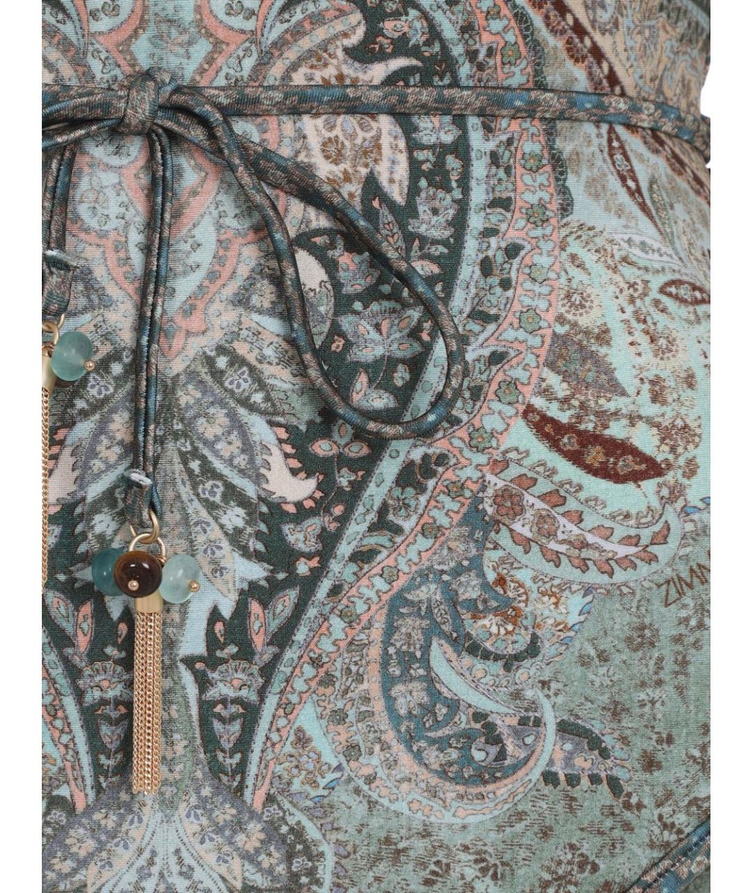 ZIMMERMANN Зеленый полиамидовый купальник, фото 3