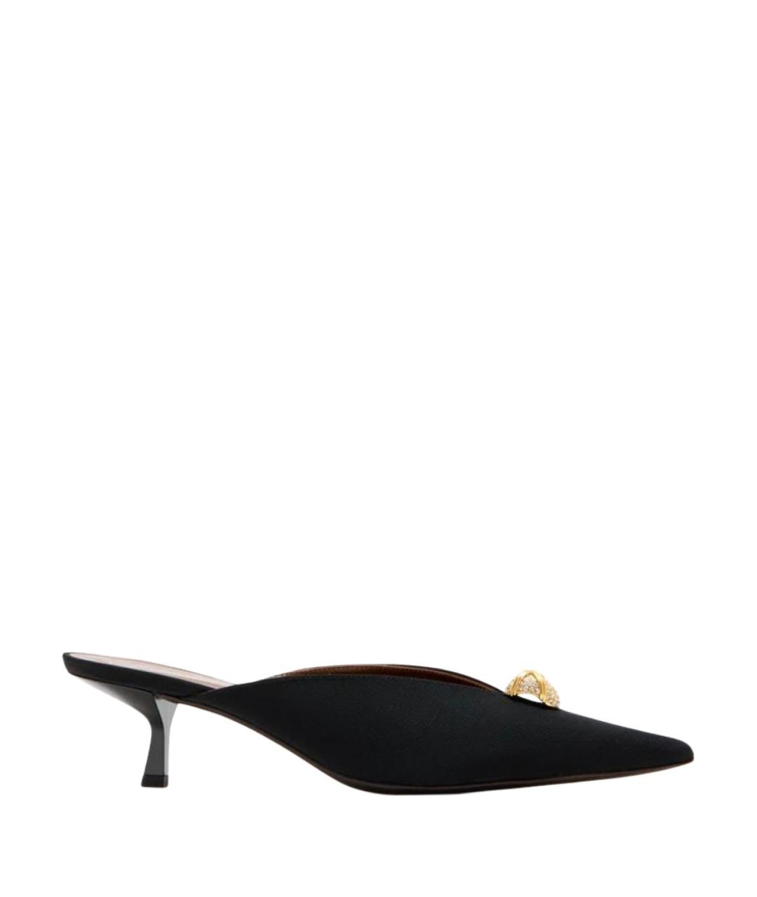 GIUSEPPE ZANOTTI DESIGN Черные текстильные мюли, фото 1