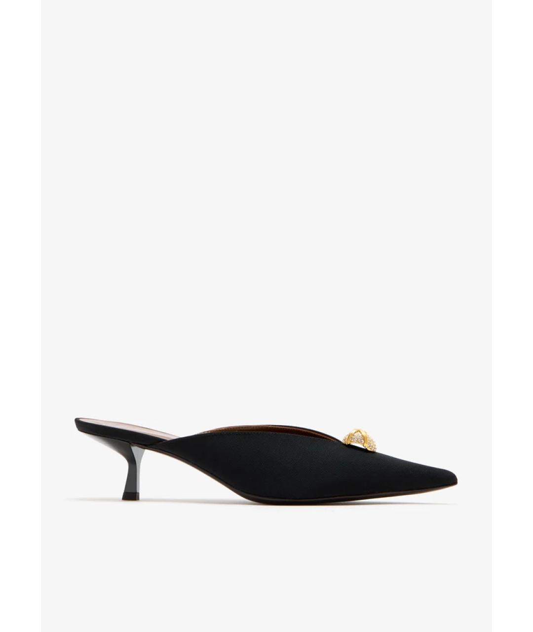 GIUSEPPE ZANOTTI DESIGN Черные текстильные мюли, фото 4