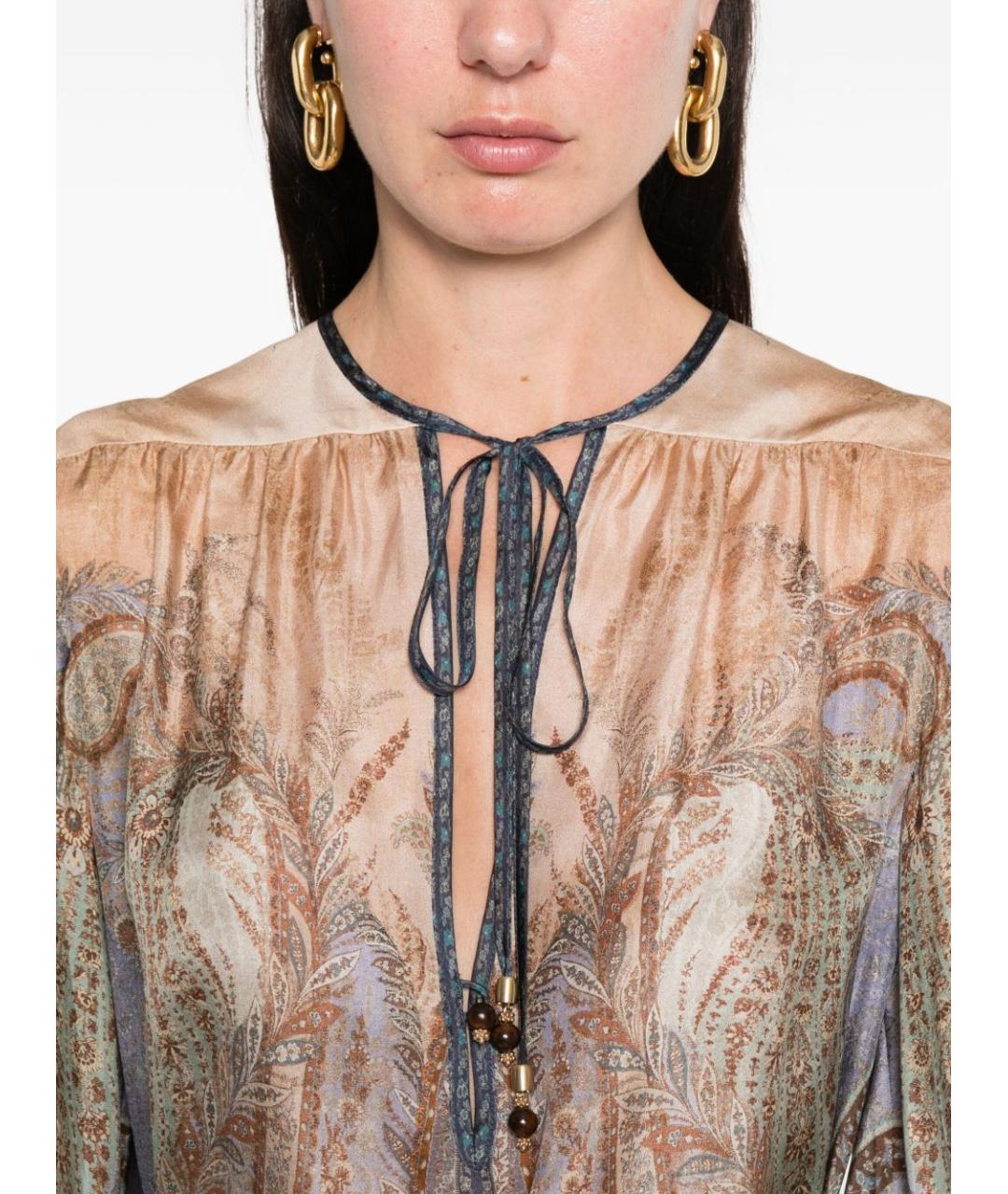 ZIMMERMANN Синее шелковое повседневное платье, фото 3