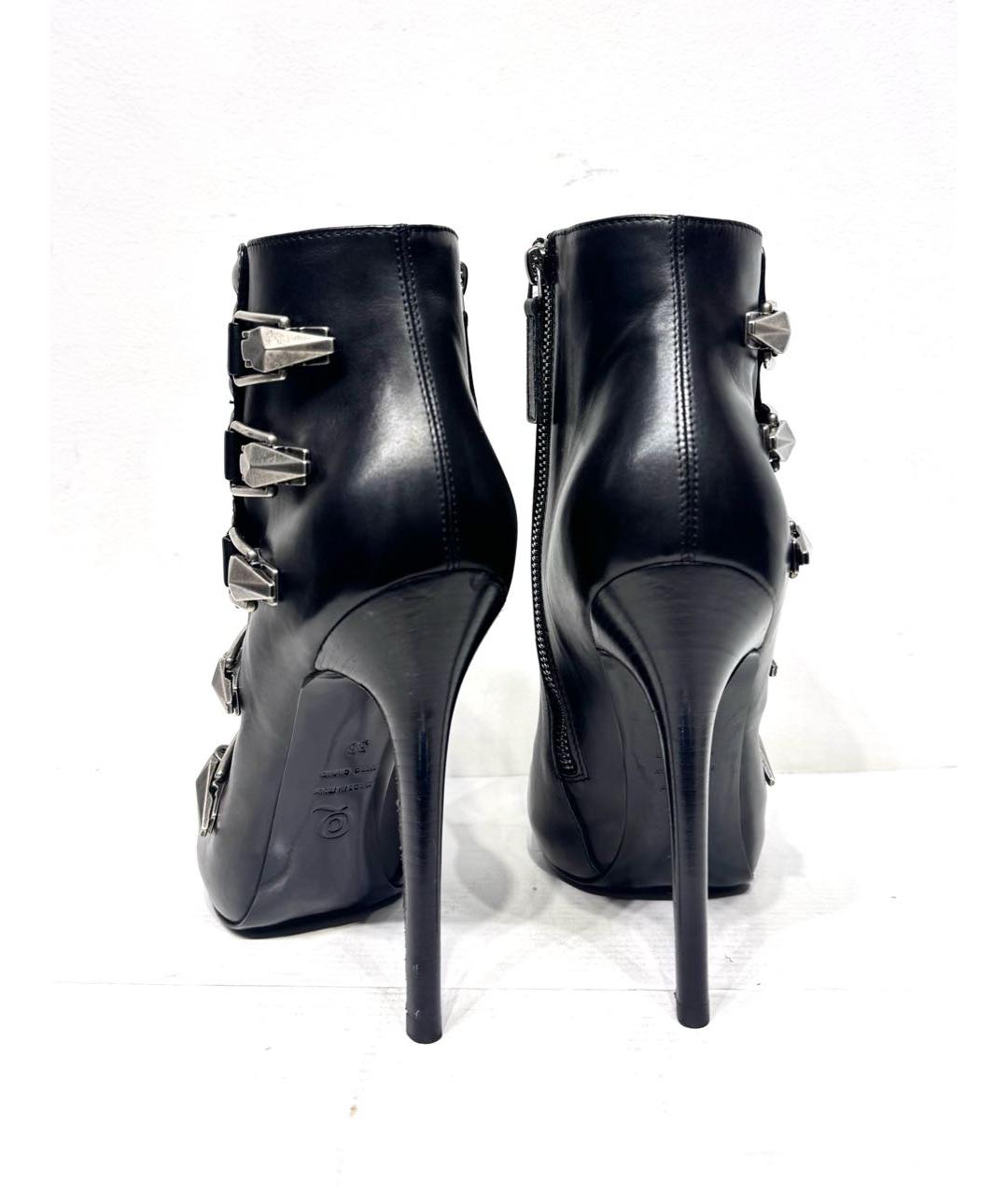 ALEXANDER MCQUEEN Черные кожаные ботинки, фото 4