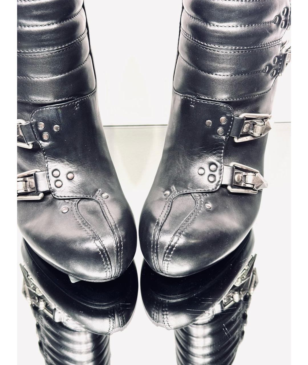 ALEXANDER MCQUEEN Черные кожаные ботинки, фото 5