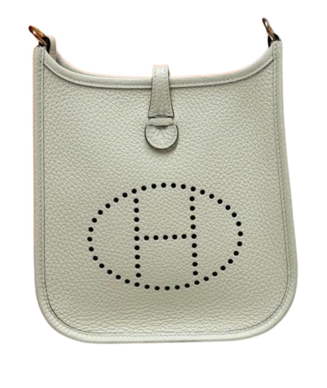 HERMES Белая кожаная сумка через плечо, фото 1