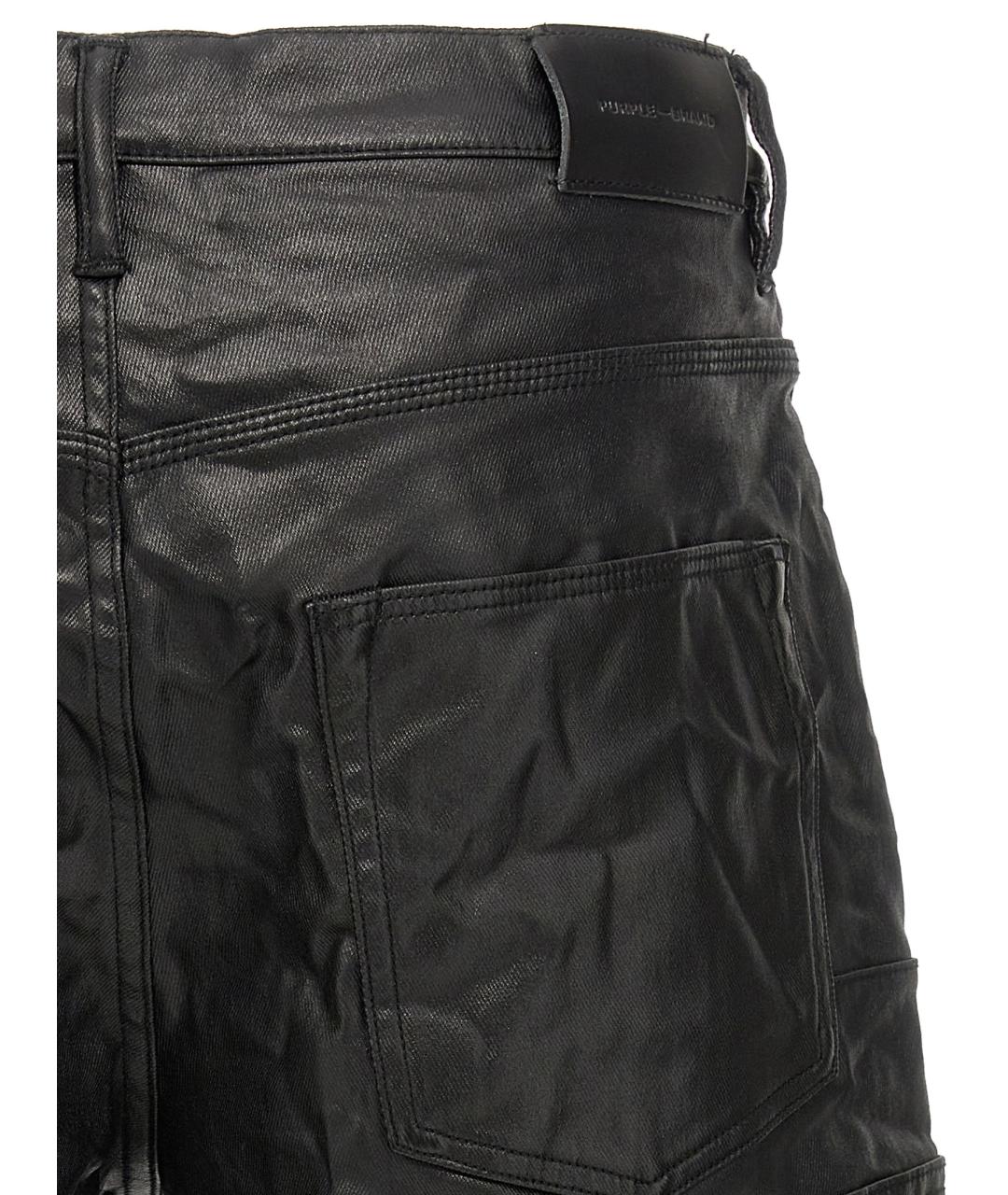 PURPLE Черные хлопковые шорты, фото 4