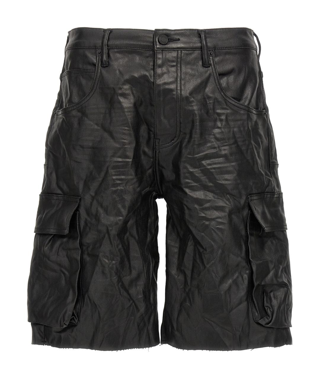 PURPLE Черные хлопковые шорты, фото 1