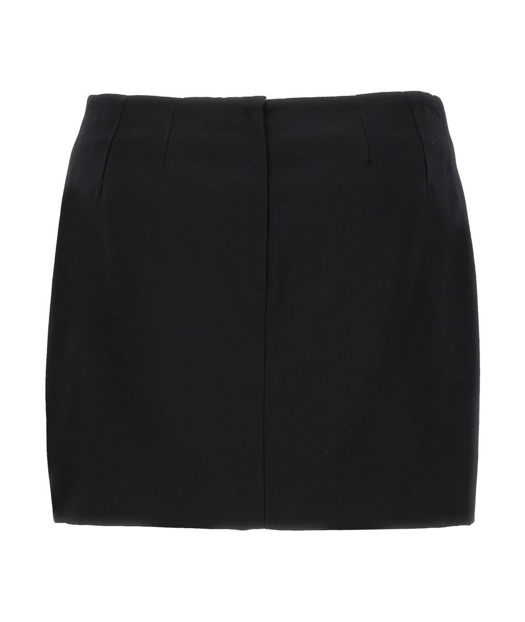 DOLCE&GABBANA Черная вискозная юбка мини, фото 2