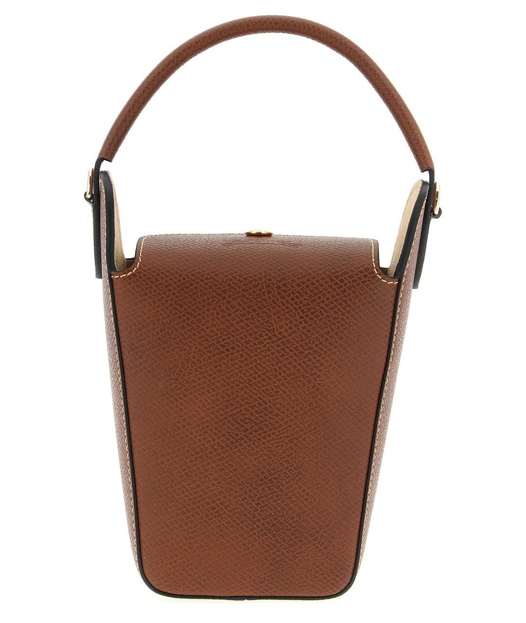 LONGCHAMP Коричневая кожаная сумка через плечо, фото 1