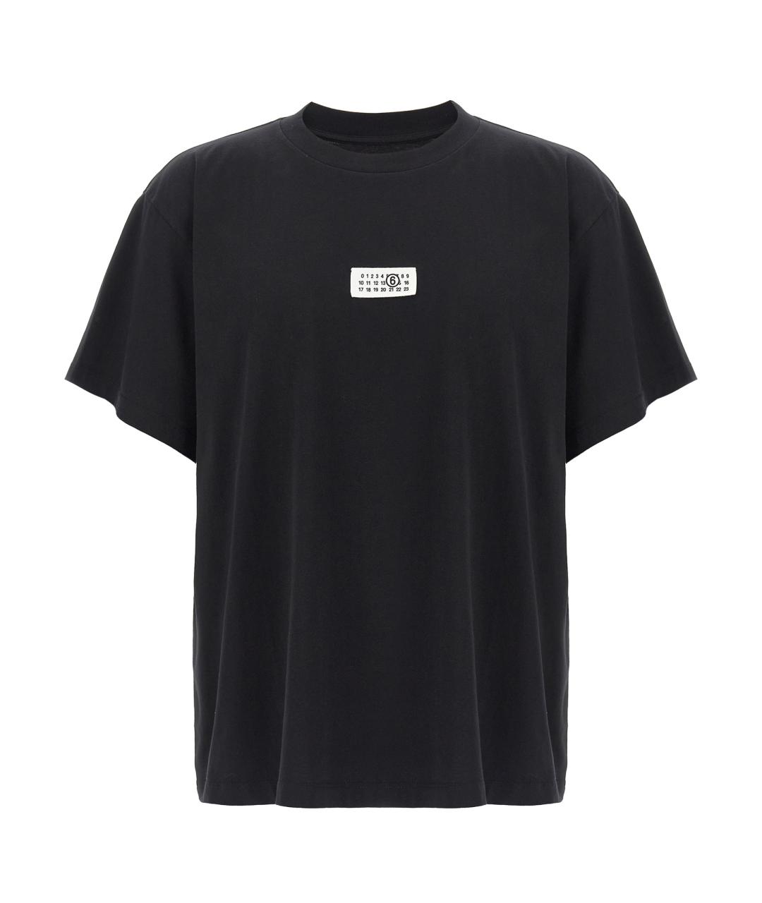 MM6 MAISON MARGIELA Черная хлопковая футболка, фото 1