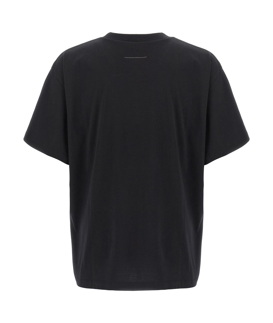 MM6 MAISON MARGIELA Черная хлопковая футболка, фото 2