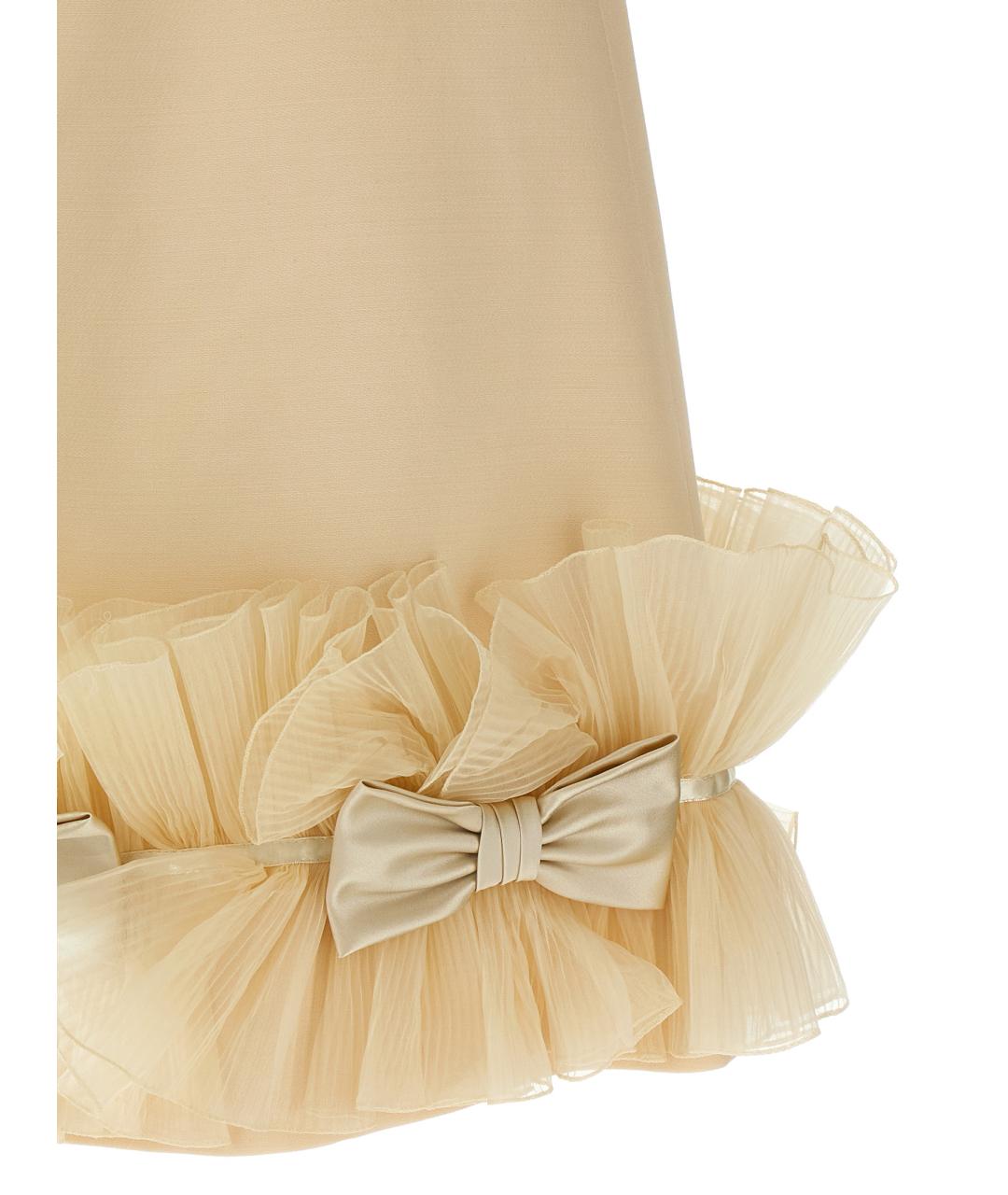 VALENTINO Бежевое шерстяное платье, фото 4