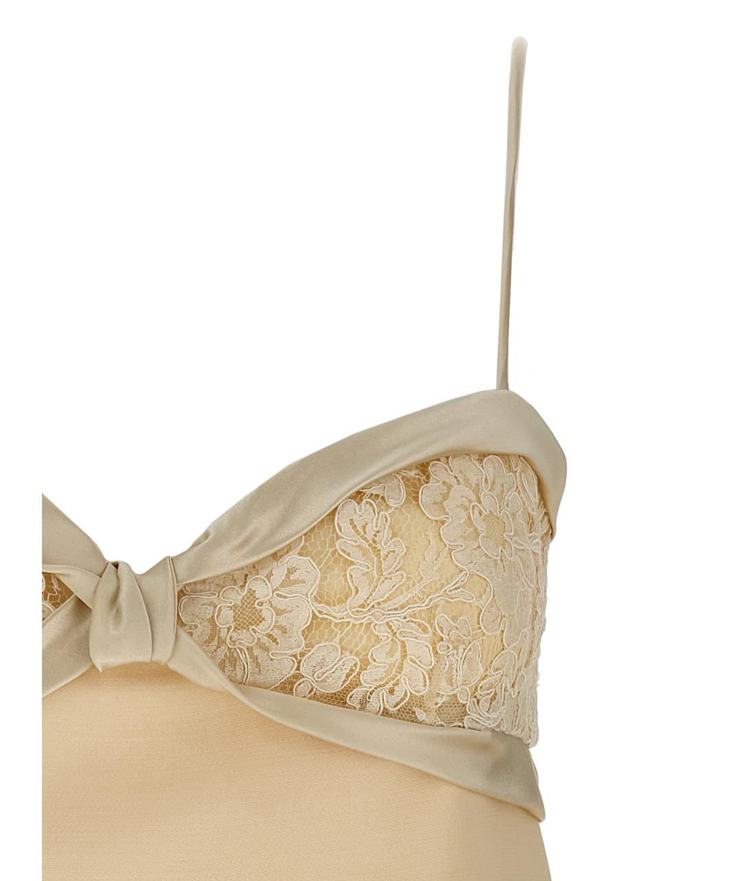 VALENTINO Бежевое шерстяное платье, фото 3