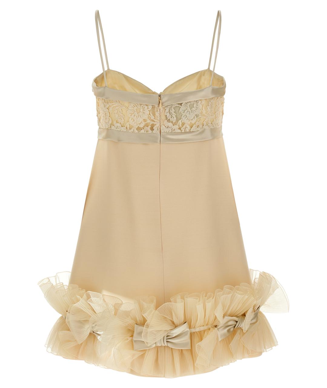 VALENTINO Бежевое шерстяное платье, фото 2