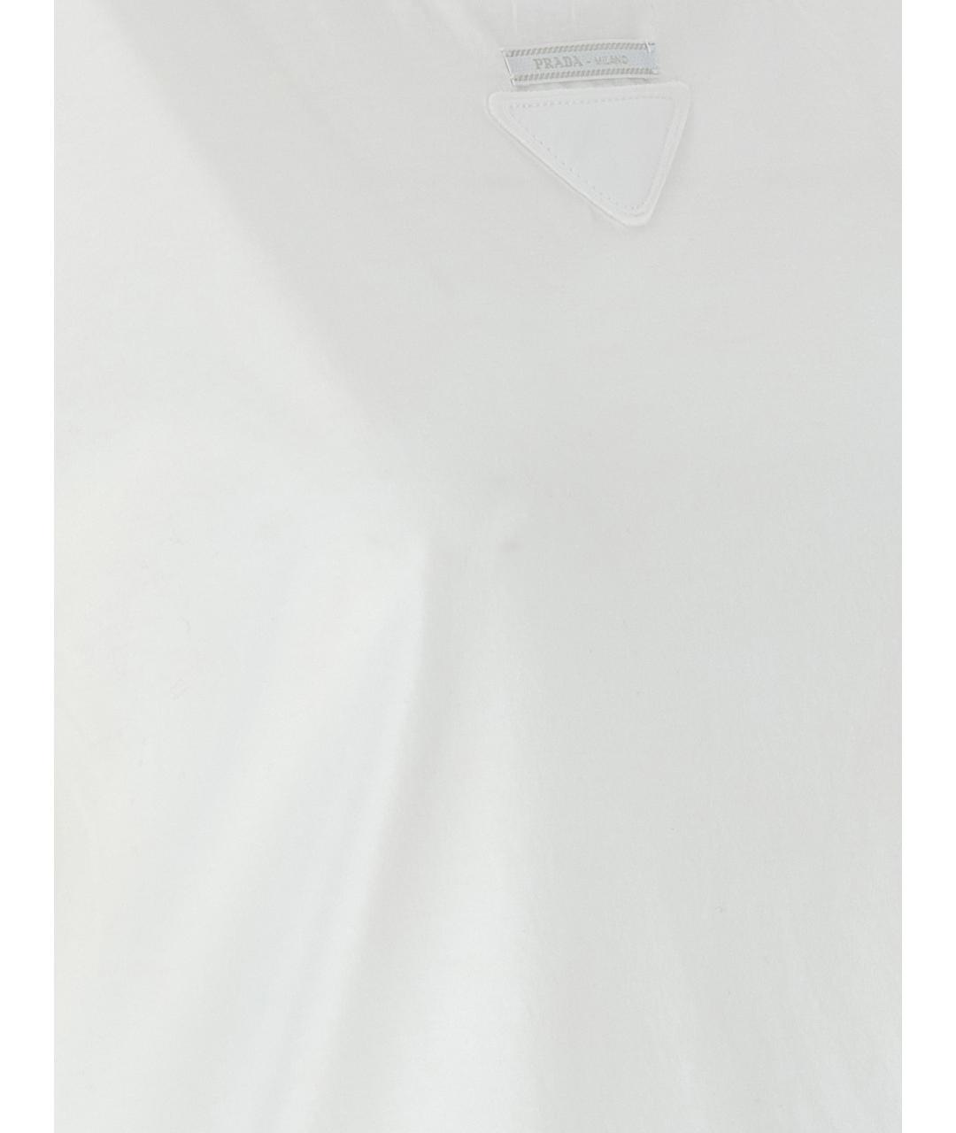 PRADA Белая хлопковая футболка, фото 4