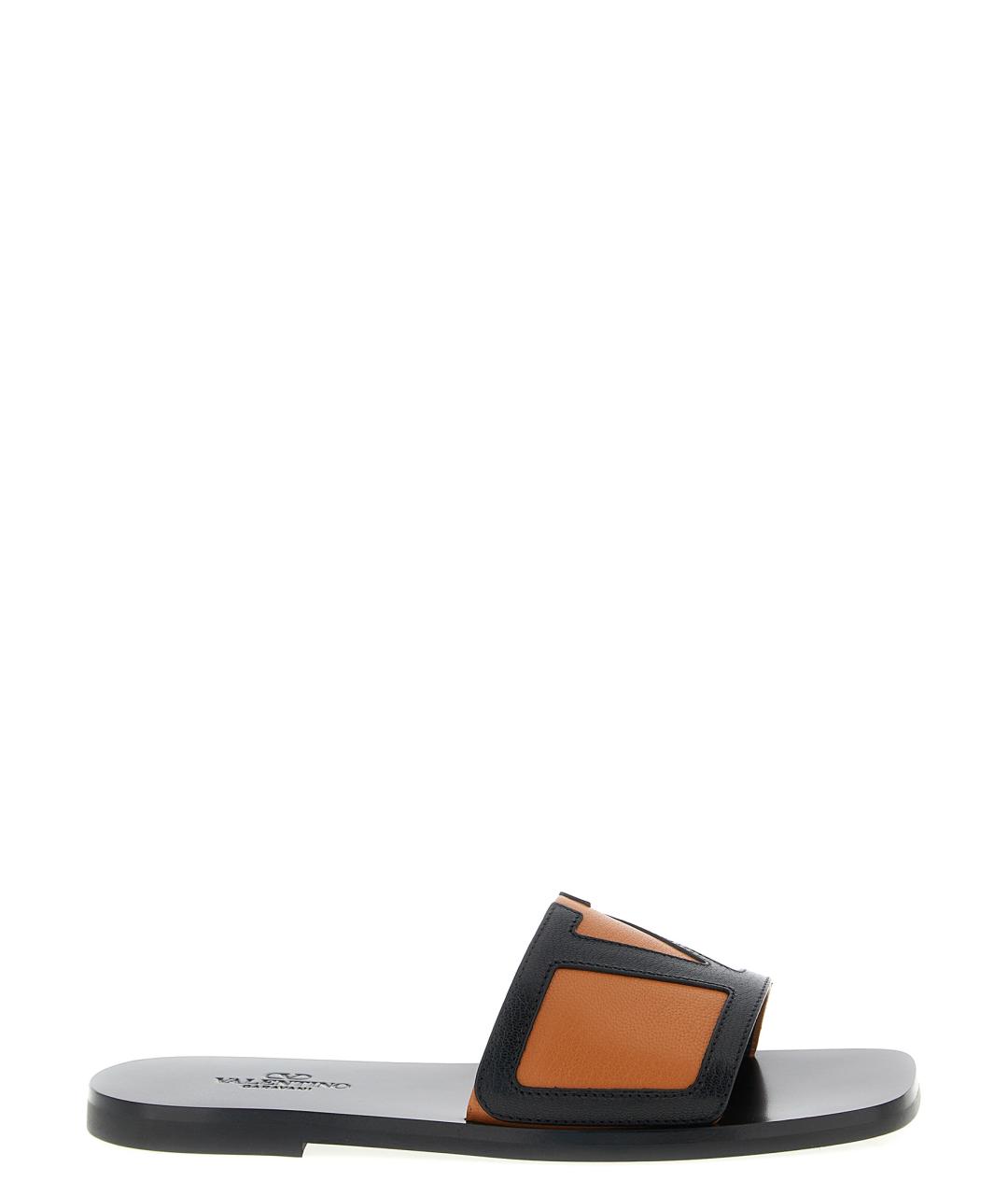 VALENTINO Мульти кожаные шлепанцы, фото 1