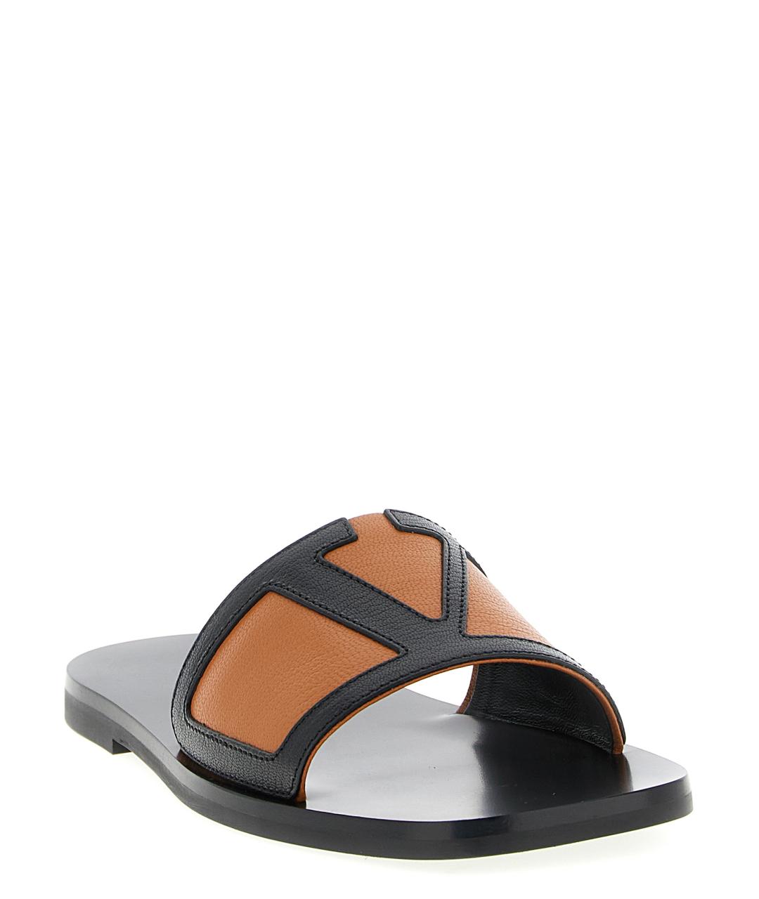 VALENTINO Мульти кожаные шлепанцы, фото 2