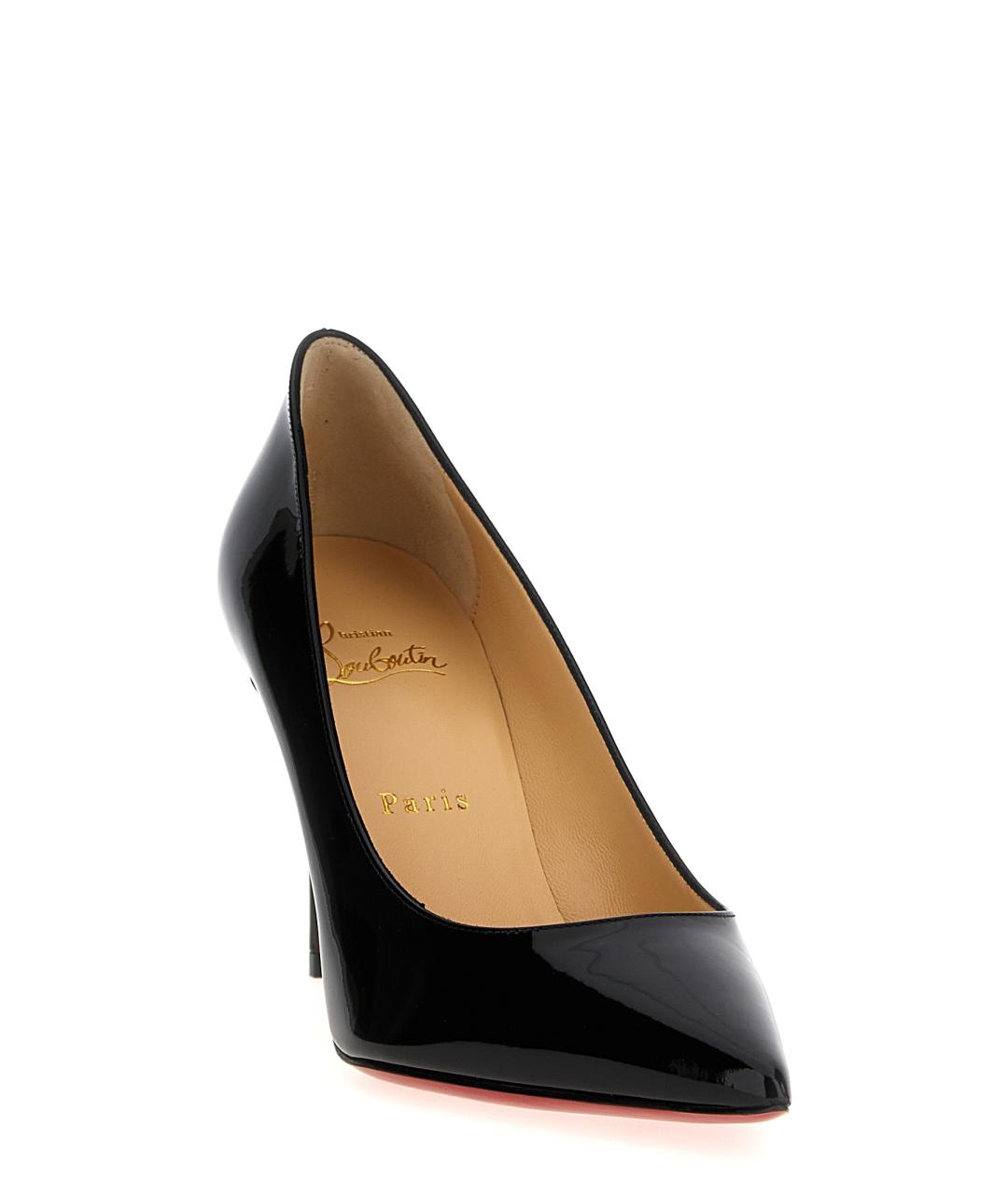 CHRISTIAN LOUBOUTIN Черные кожаные туфли, фото 2