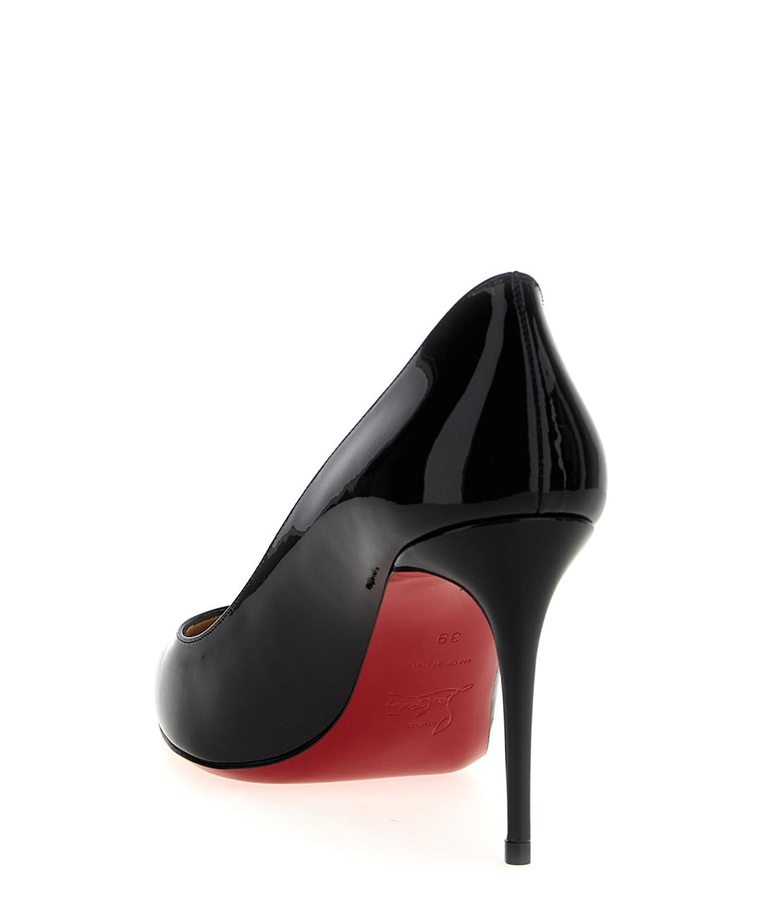 CHRISTIAN LOUBOUTIN Черные кожаные туфли, фото 3