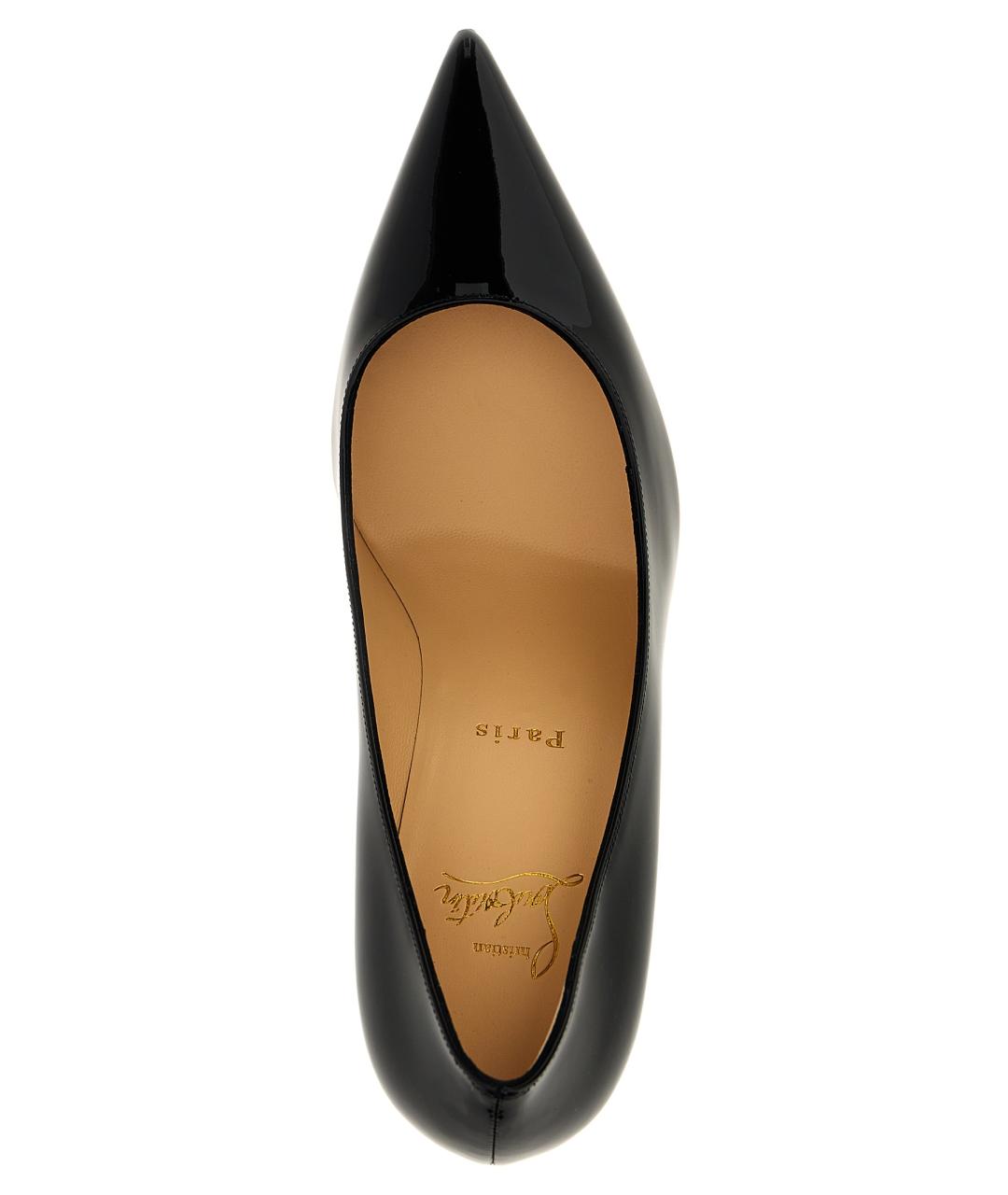 CHRISTIAN LOUBOUTIN Черные кожаные туфли, фото 4