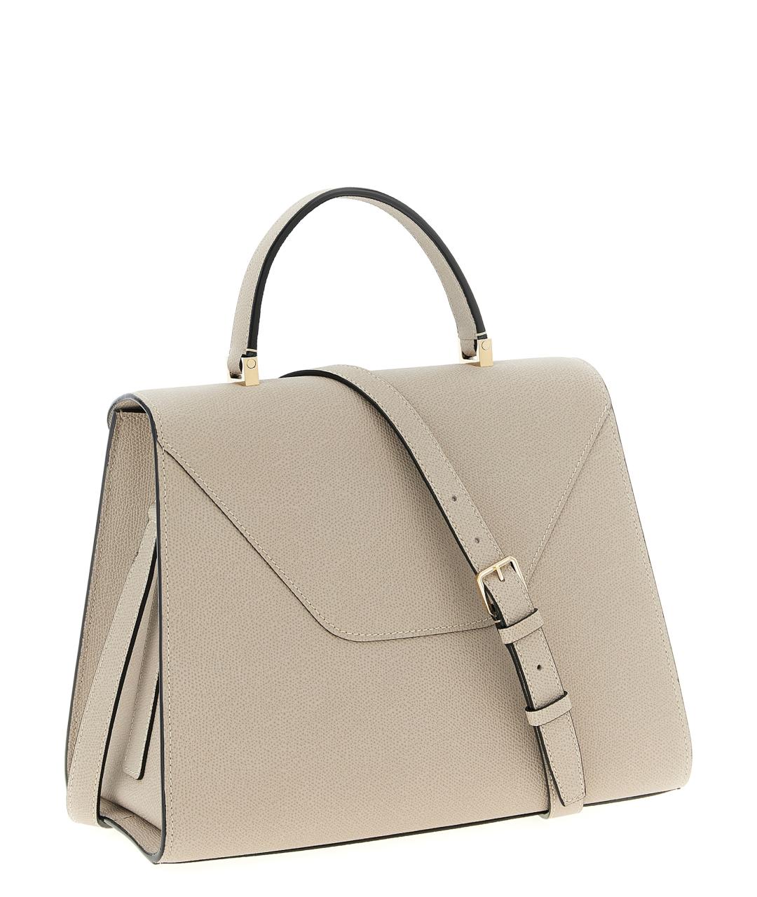 VALEXTRA Бежевая кожаная сумка через плечо, фото 2