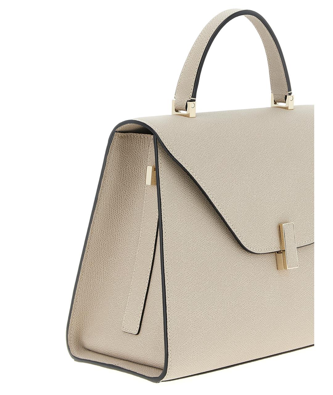 VALEXTRA Бежевая кожаная сумка через плечо, фото 3