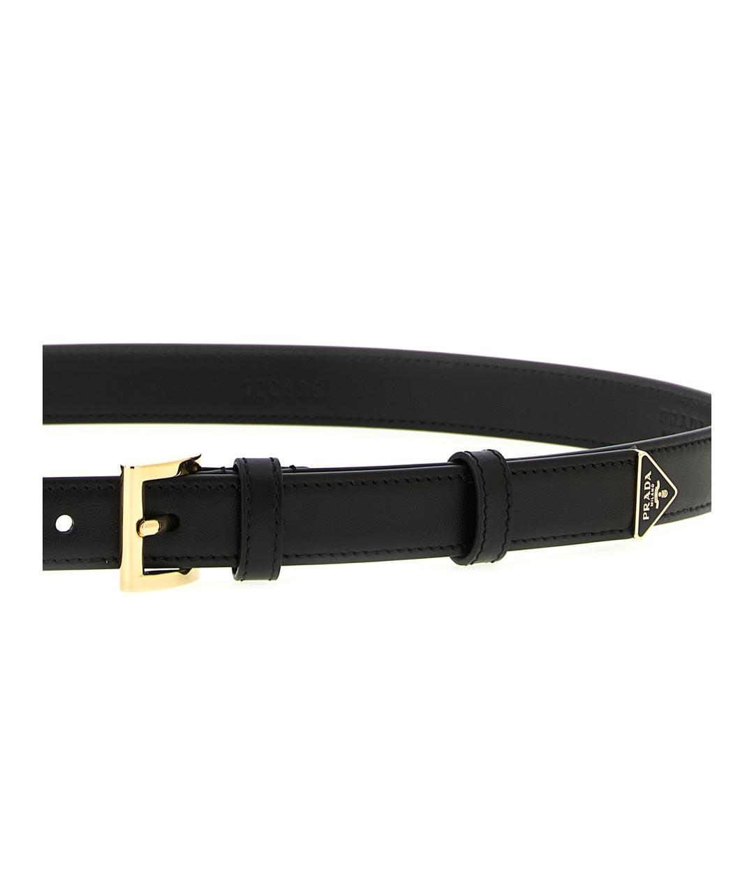 PRADA Черный кожаный ремень, фото 3